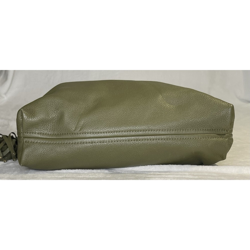 Michael Kors Brooklyn Large Leather Shoulder Handbag Purse Olive Army Green Bag - Picture 10 of 16